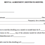 sample month to month lease agreement