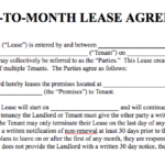 sample month to month lease agreement 2