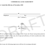 commercial lease agreement