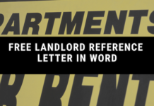 Free Landlord Reference Letter in Word