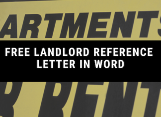 Free Landlord Reference Letter in Word