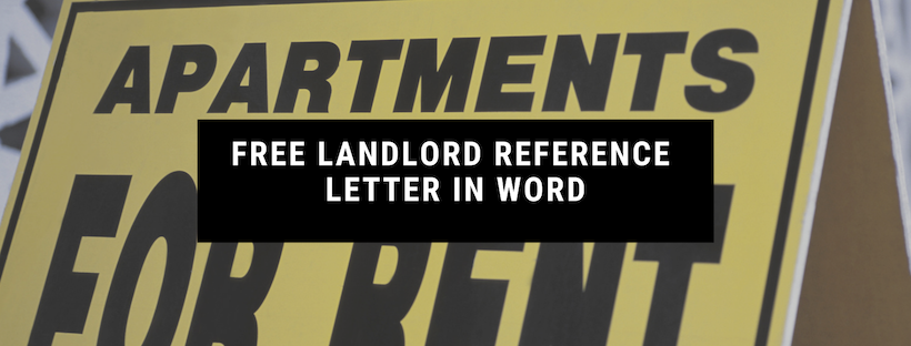 Landlord Reference Letter in Word
